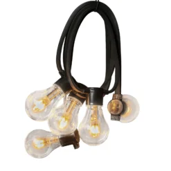 Cadena de luces LED solares para fiestas, 6,2 W, color ámbar, IP44, 1800 K