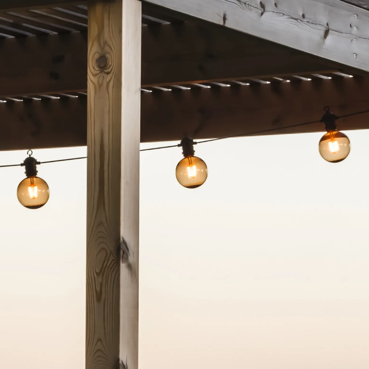 Cadena de luces LED solares para fiestas, 7 W, marrón, IP44, 1800 K