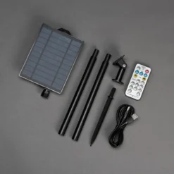 Cadena de luces LED solares para fiestas, 4,2 W, color ámbar, IP44, 1800 K