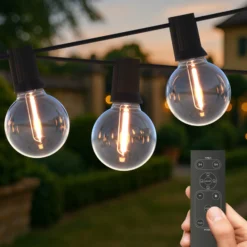 Cadena de luces LED solares Vista de Calex, longitud 20 metros, IP44