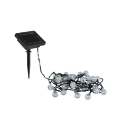 Cadena de luces LED solar Soala de Paulmann, IP44, negra, 30 luces