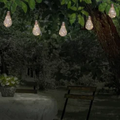 Cadena de luces solar LED, bombilla, 10 luces