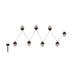 Cadena de luces solar Lina con 8 faroles