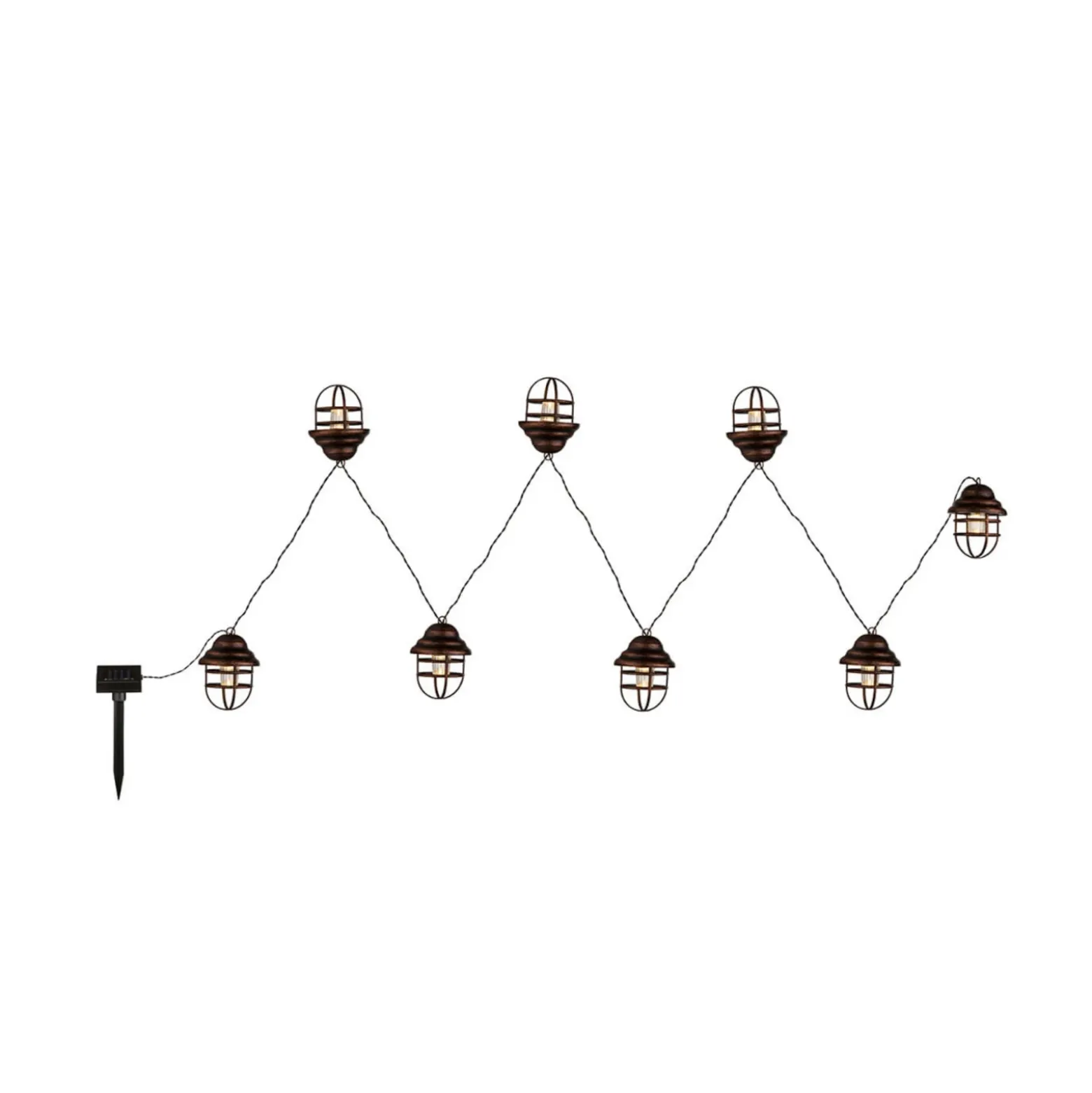 Cadena de luces solar Lina con 8 faroles
