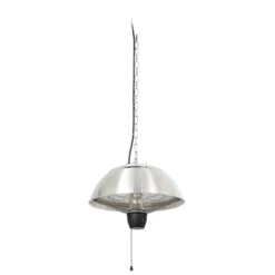 Calefactor colgante Lucande Theriona, plateado, Ø 42 cm, IP24