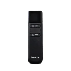 Calefactor colgante Lucande Ormio, negro, Ø 43 cm, IP44
