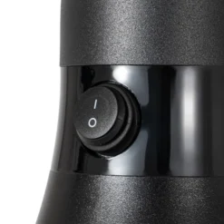 Calefactor colgante Lucande Ormio, negro, Ø 43 cm, IP44