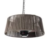 Calentador colgante Lucande Pyravo, marrón, aluminio, Ø 60 cm
