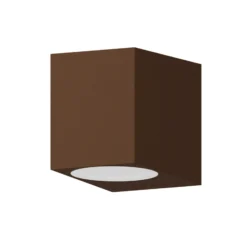 Calex aplique de exterior GU10, downlight, altura 8 cm, marrón óxido