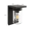 Calex Aplique LED para exterior Asti, sensor, IP44, negro