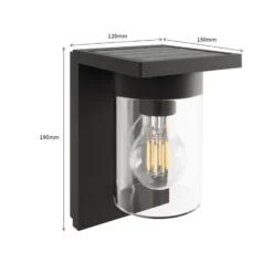 Calex Aplique LED para exterior Asti, sensor, IP44, negro