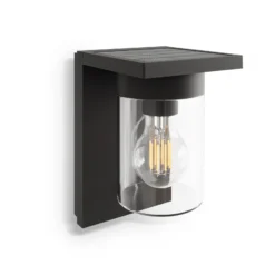 Calex Aplique LED para exterior Asti, sensor, IP44, negro