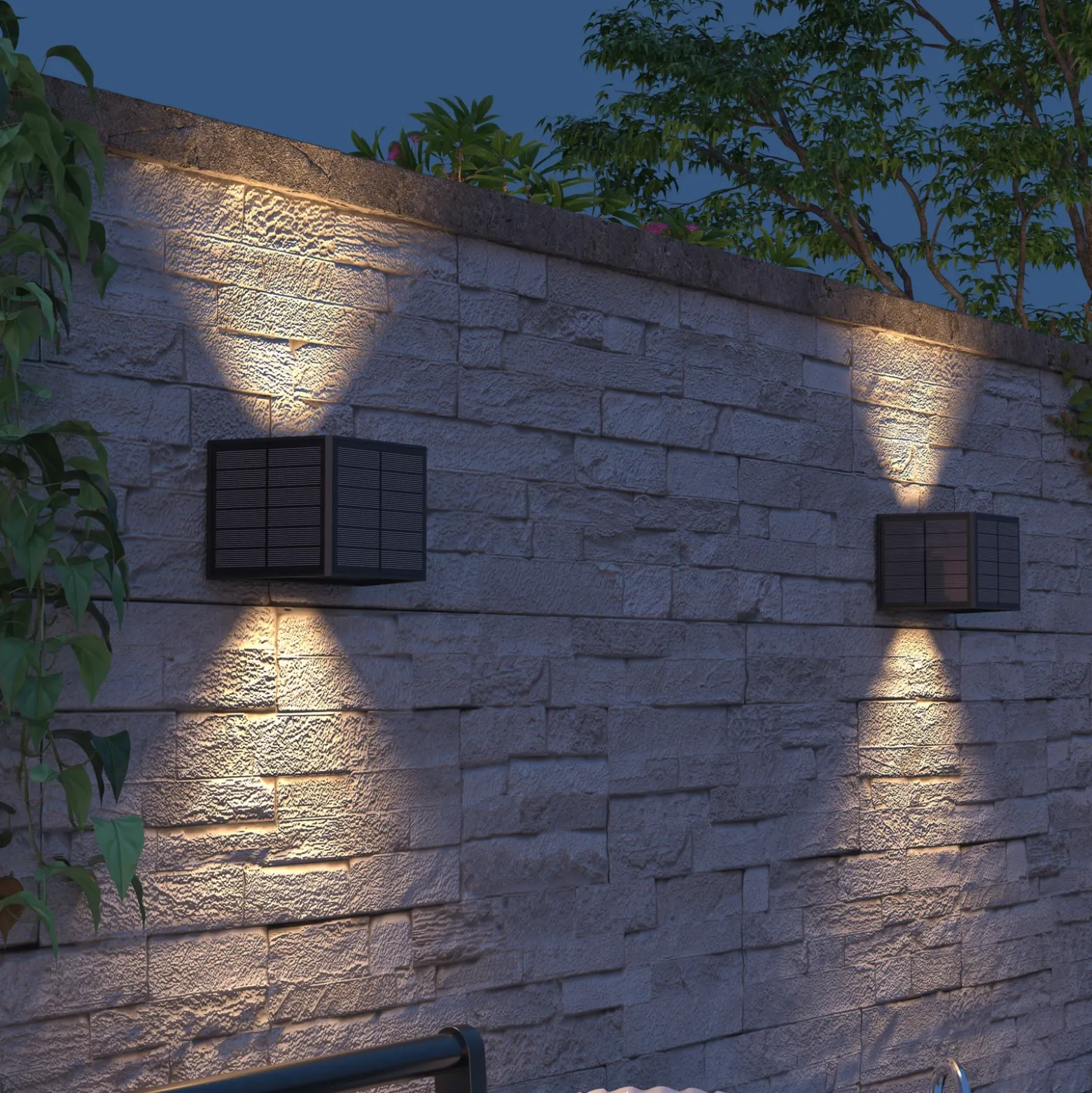 Calex Aplique LED para exterior Caserta, arriba/abajo, negro