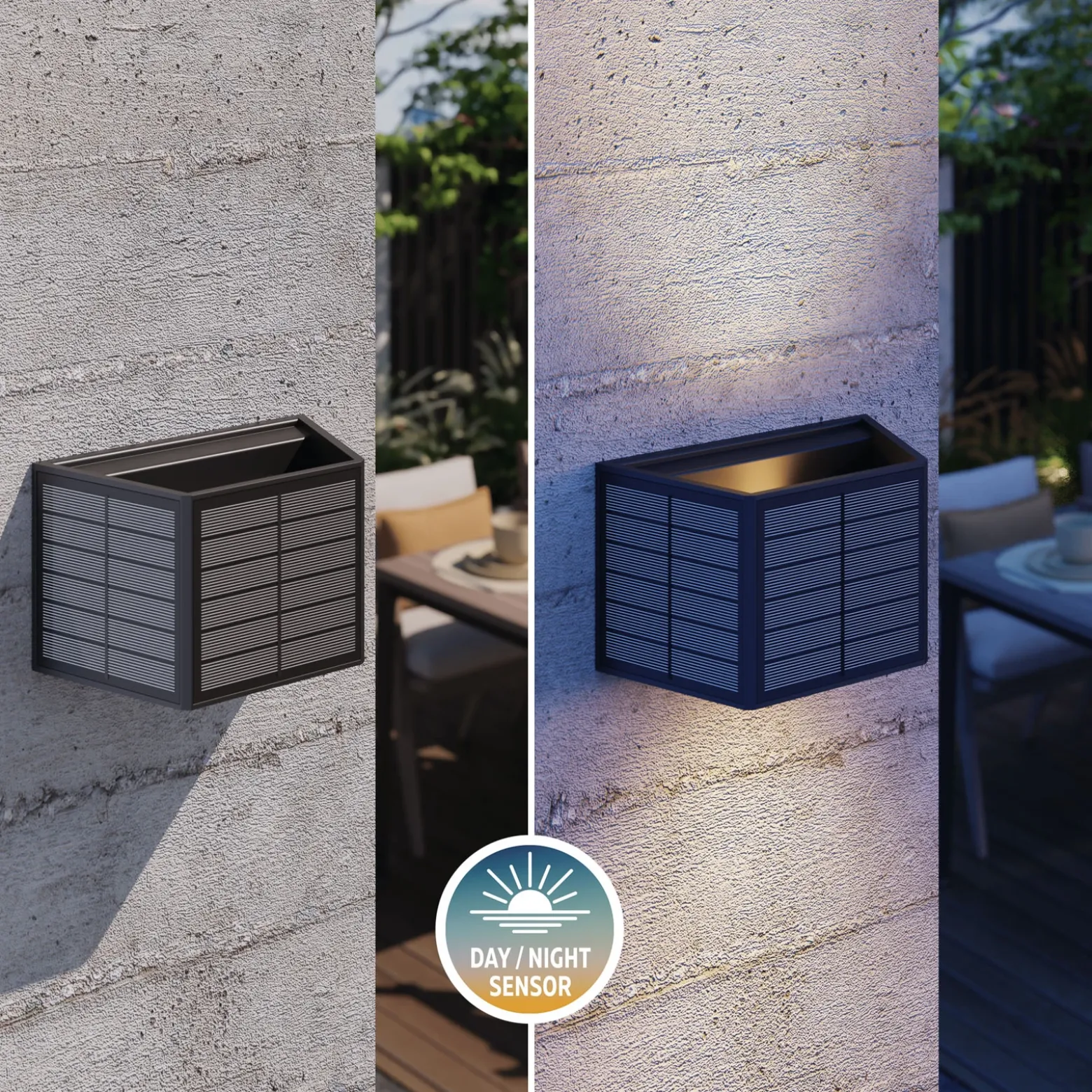 Calex Aplique LED para exterior Caserta, arriba/abajo, negro