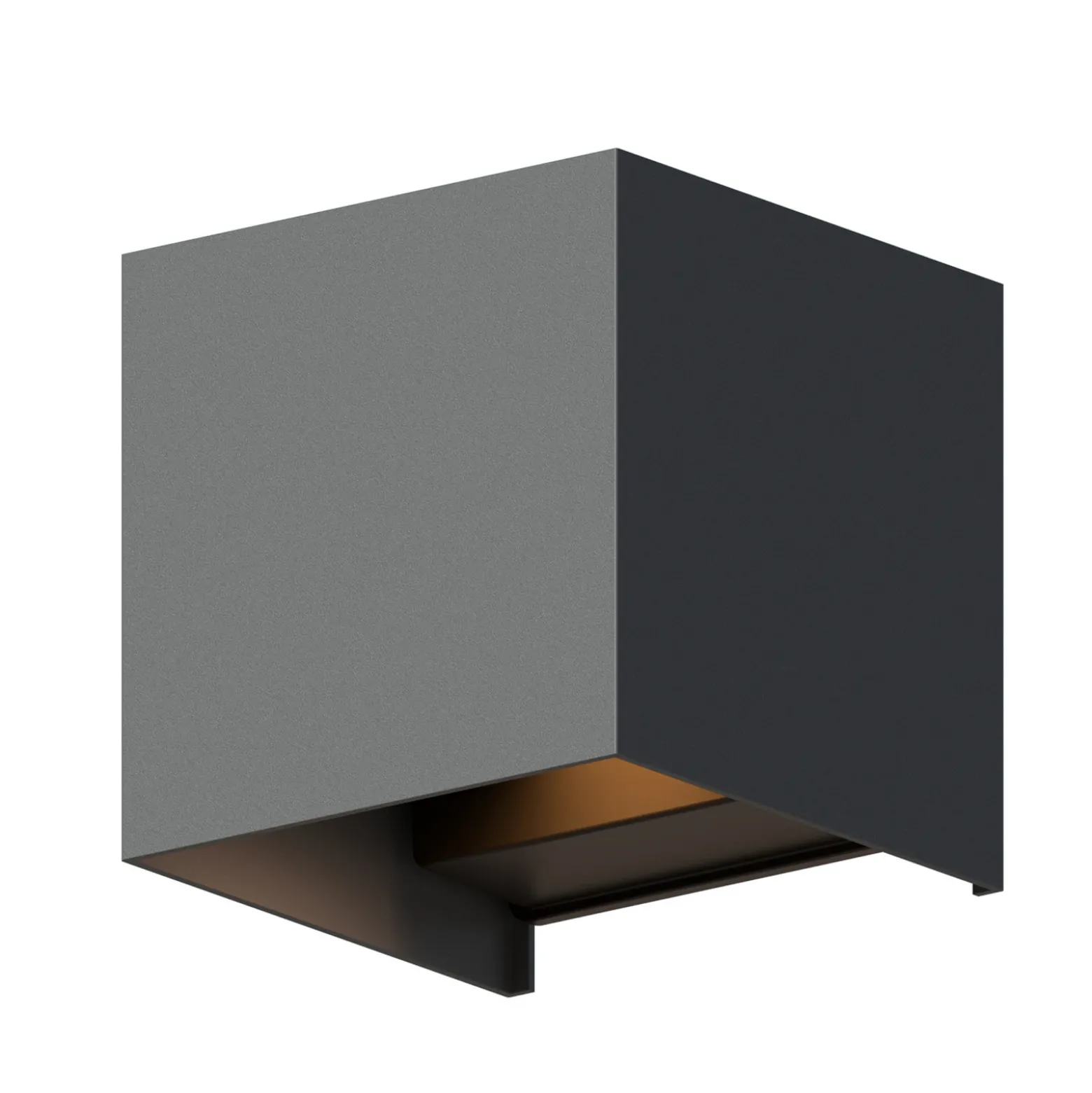 Calex Aplique LED para exterior Cube, arriba/abajo, altura 10 cm, antracita
