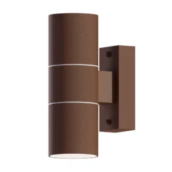 Calex aplique para exterior GU10 acero inoxidable up/down 17 cm, marrón óxido