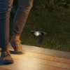 Calex Foco LED solar con pica Padoa, paquete de 2, negro