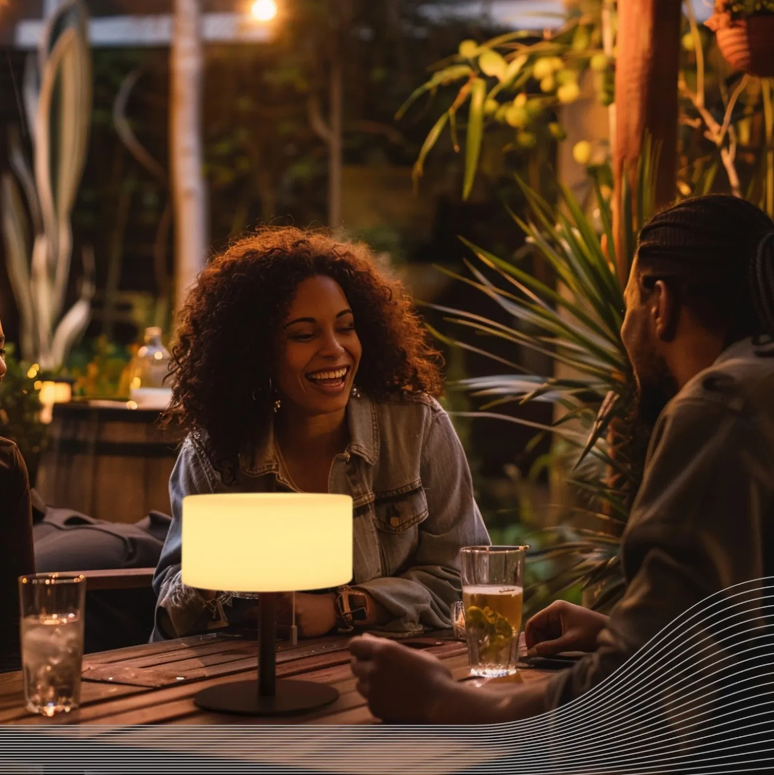 Calex lámpara de mesa LED recargable, IP44, interruptor de tracción