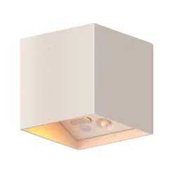 Calex Volterra, aplique LED para exterior con sensor y batería, arena, IP44