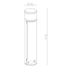 Columna de enchufes LED con dos enchufes, IP44