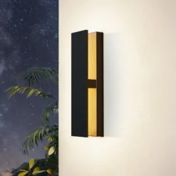 Costorio Aplique de exterior LED, indirecto, negro