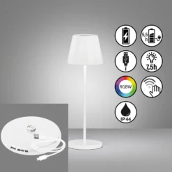 De mesa LED Cosenza 2.0 alto 34cm blanco arena