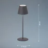 De mesa LED Cosenza batería RGBW gris arena