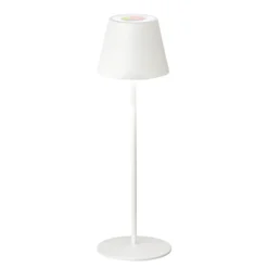 De mesa LED Cosenza batería RGBW blanco arena