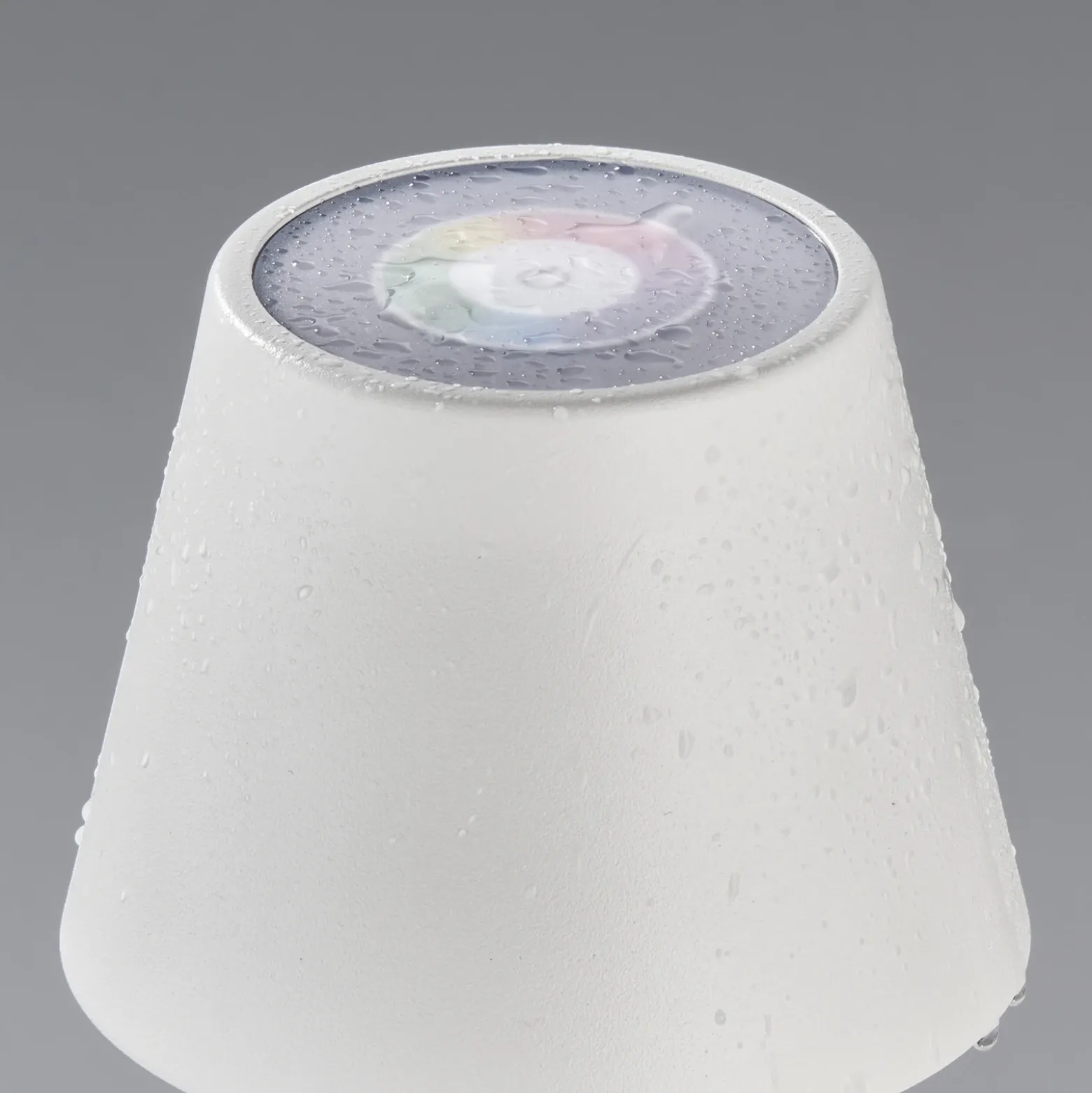 De mesa LED Cosenza batería RGBW blanco arena