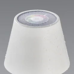 De mesa LED Cosenza batería RGBW blanco arena