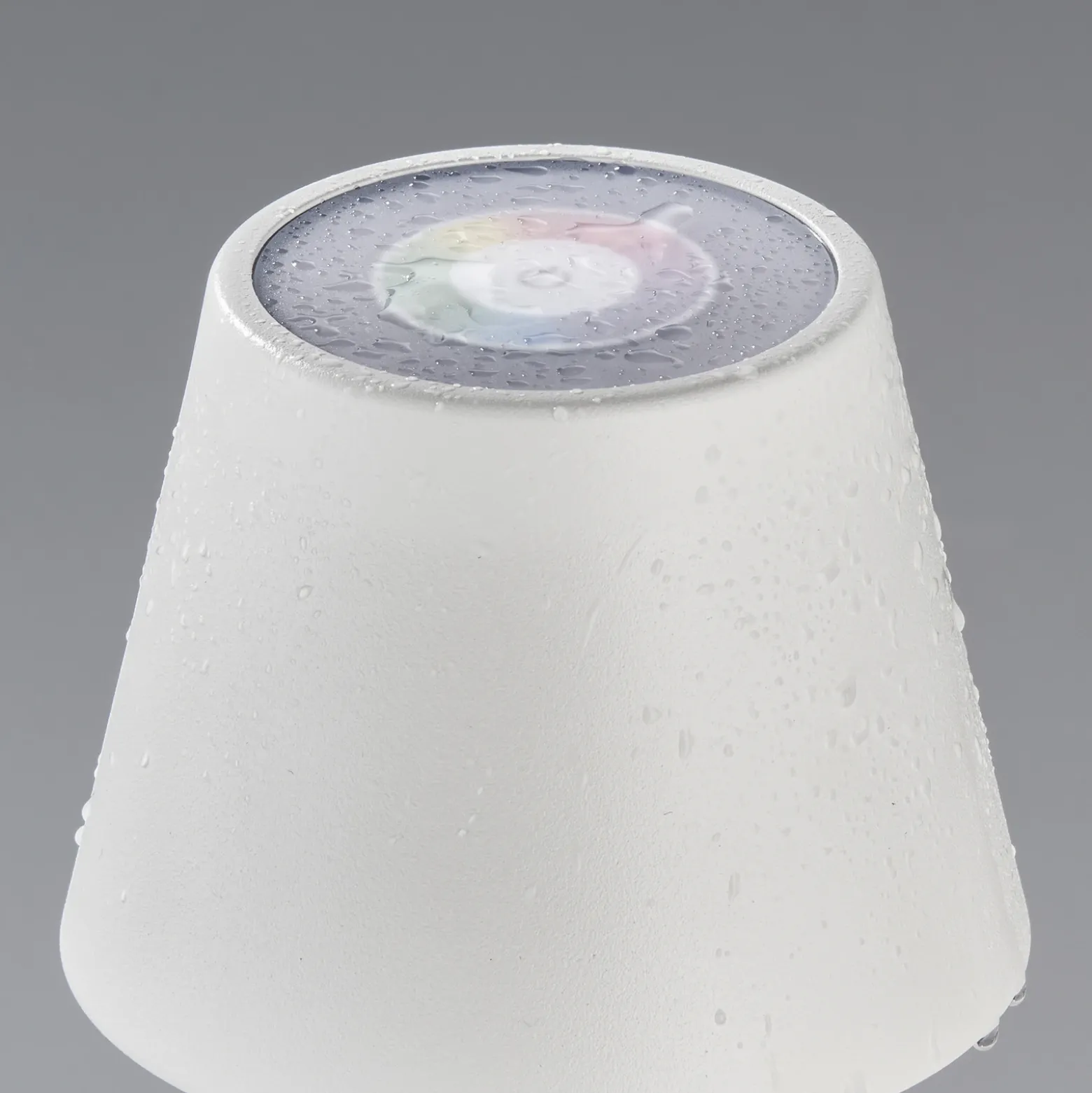 De mesa LED Cosenza batería RGBW blanco arena