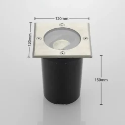 Doris - foco de suelo empotrable LED, forma angular