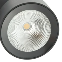 Downlight LED Lindby Nolivar, negro, Ø 9 cm, IP54