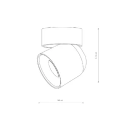 Downlight Oscar, blanco, aluminio, altura 13,5 cm, GU10