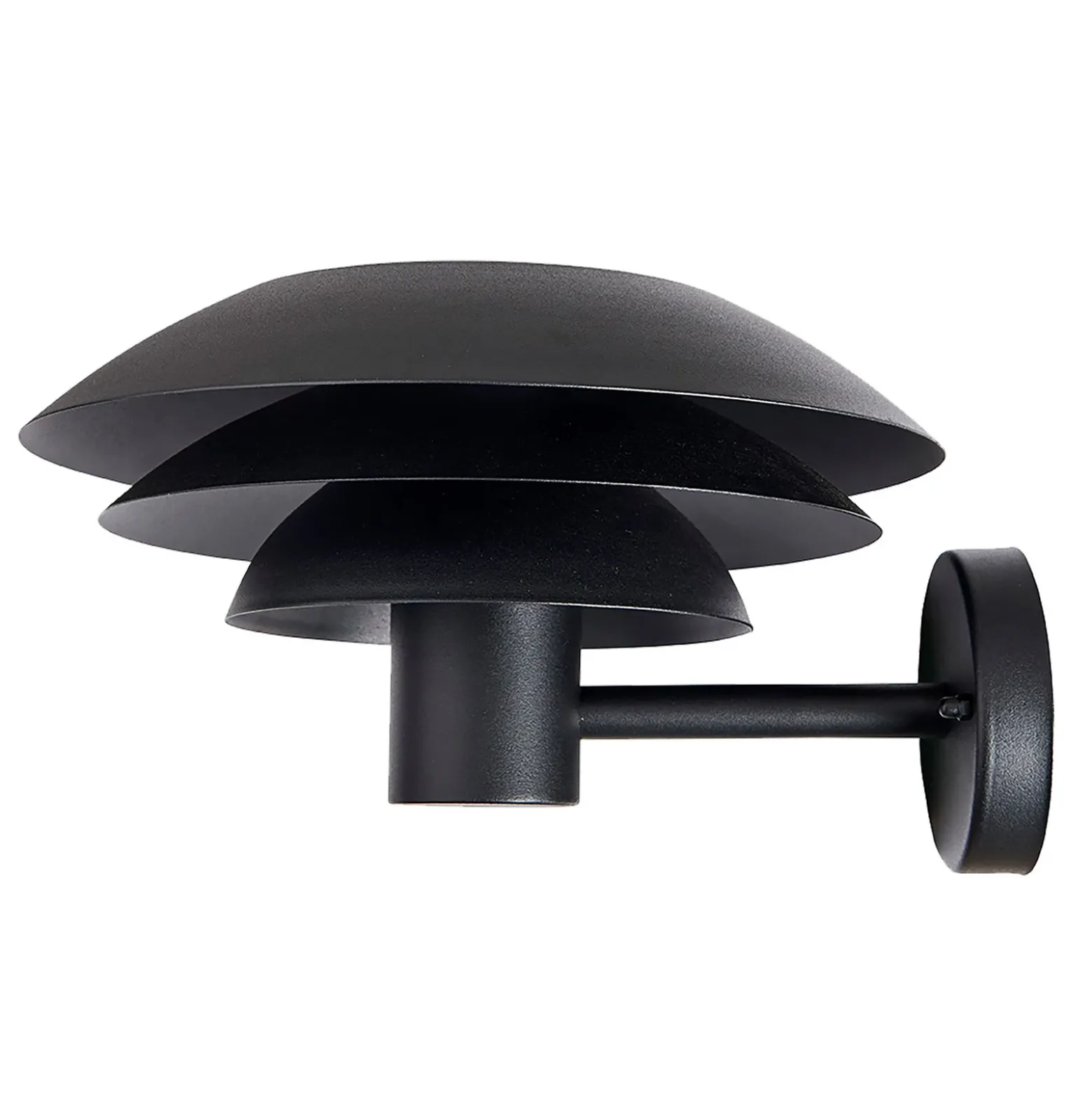Dyberg Larsen aplique de exterior DL31, negro Ø 31 cm
