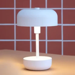 Dyberg Larsen Haipot lámpara de mesa LED batería recargable blanco