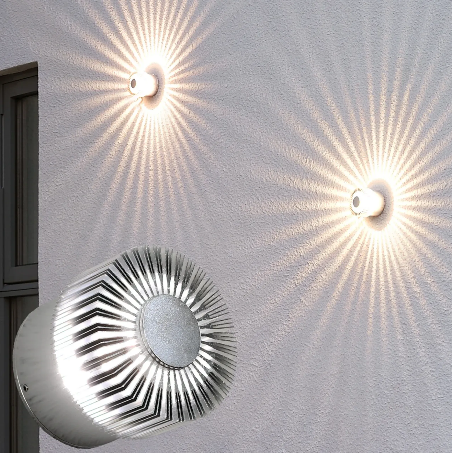 Efectivo aplique de pared exterior LED Monza