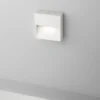 Egger DLS aplique de exterior Vigo Q, blanco 11x11 cm aluminio 3.000 K