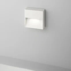 Egger DLS aplique de exterior Vigo Q, blanco 11x11 cm aluminio 3.000 K
