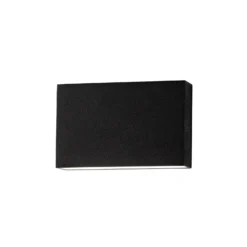 Egger DLS Aplique LED para exterior Flatbox negro 11x7 cm aluminio