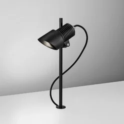 Egger DLS Bolardo luminoso LED Atlantis, punta de tierra, negro