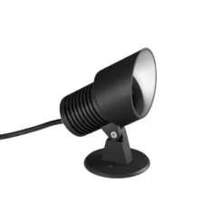 Egger DLS foco exterior Atlantis 75, negro, pincho de suelo, aluminio
