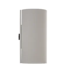 Egger DLS Tubo aplique de exterior, blanco, Ø 9 cm, aluminio, arriba/abajo