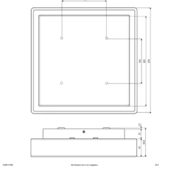 EVN Lámpara LED de techo para exterior Tectum, 24x24 cm, antracita, 110°