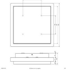 EVN Lámpara LED de techo para exterior Tectum, 23x23 cm, antracita, 150°