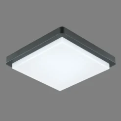 EVN Lámpara LED de techo para exterior Tectum, 23x23 cm, antracita, 150°