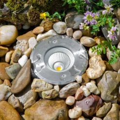 EVN Meerkat, redondo, 60°, acero inoxidable, 6 W, 3000 K