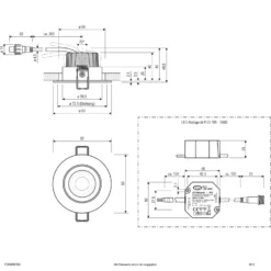 EVN PC65 lámpara empotrable de exterior redonda 3000K cromo mate