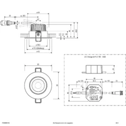 EVN PC65 lámpara empotrada exterior 3000K aluminio