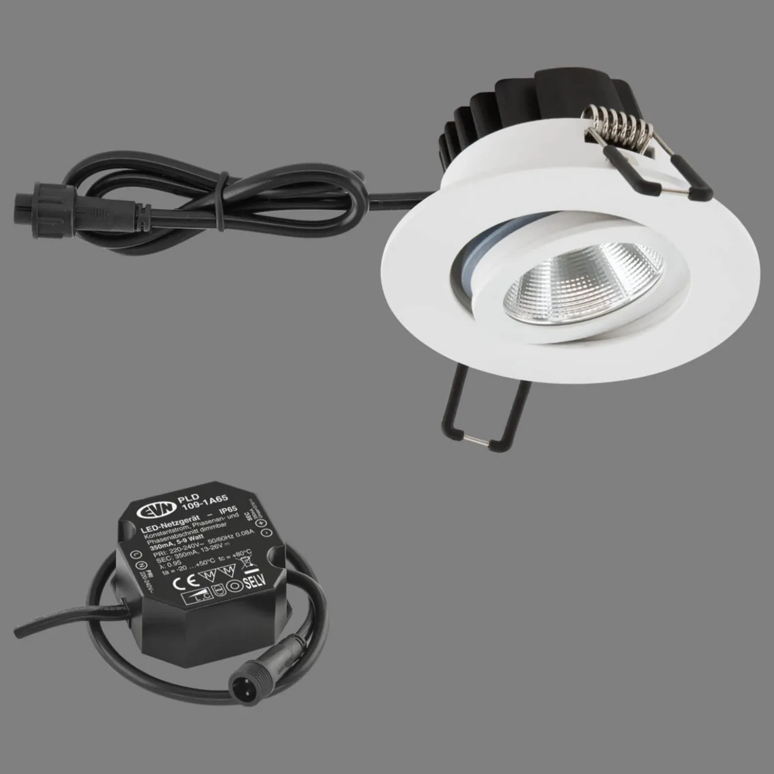 EVN PC65 lámpara empotrada exterior, 3.000K blanco